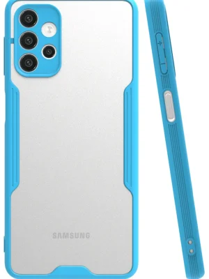 Newface Samsung Galaxy A52 Kılıf Platin Silikon - Mavi