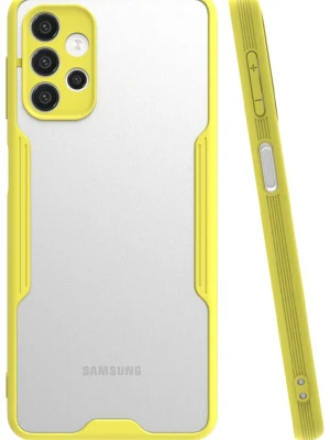 Newface Samsung Galaxy A52 Kılıf Platin Silikon - Sarı