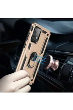 Newface Samsung Galaxy A52 Kılıf Sofya Yüzüklü Silikon Kapak - Gold - Görsel 7
