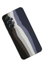 Newface Samsung Galaxy A53 5G Kılıf Ebruli Lansman Silikon - Siyah-Lacivert - Görsel 2