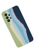 Newface Samsung Galaxy A53 5G Kılıf Ebruli Lansman Silikon - Yeşil-Koyu Yeşil - Görsel 2