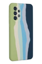 Newface Samsung Galaxy A53 5G Kılıf Ebruli Lansman Silikon - Yeşil-Koyu Yeşil - Görsel 3