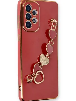 Newface Samsung Galaxy A53 5G Kılıf Esila Silikon - Kırmızı