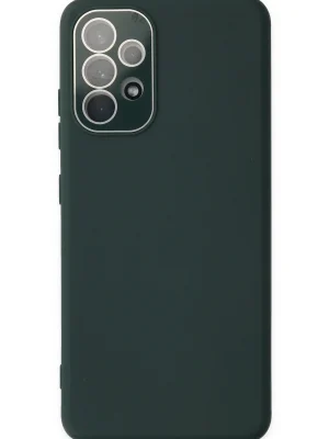 Newface Samsung Galaxy A53 5G Kılıf Lansman Glass Kapak - Koyu Yeşil