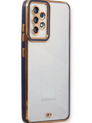 Newface Samsung Galaxy A53 5G Kılıf Liva Lens Silikon - Mavi