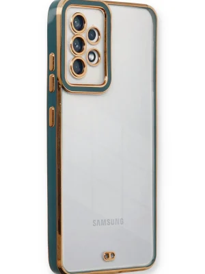 Newface Samsung Galaxy A53 5G Kılıf Liva Lens Silikon - Yeşil