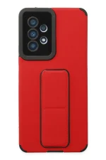 Newface Samsung Galaxy A53 5G Kılıf Mega Standlı Silikon - Kırmızı