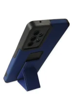 Newface Samsung Galaxy A53 5G Kılıf Mega Standlı Silikon - Mavi - Görsel 3