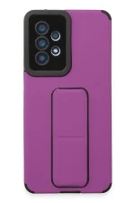 Newface Samsung Galaxy A53 5G Kılıf Mega Standlı Silikon - Mor