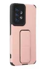 Newface Samsung Galaxy A53 5G Kılıf Mega Standlı Silikon - Pudra - Görsel 2