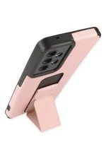 Newface Samsung Galaxy A53 5G Kılıf Mega Standlı Silikon - Pudra - Görsel 3