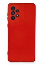 Newface Samsung Galaxy A53 5G Kılıf Nano içi Kadife Silikon - Kırmızı