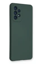 Newface Samsung Galaxy A53 5G Kılıf Nano içi Kadife Silikon - Koyu Yeşil - Görsel 2