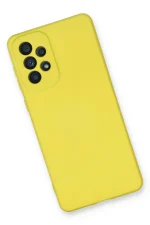 Newface Samsung Galaxy A53 5G Kılıf Nano içi Kadife Silikon - Sarı - Görsel 3