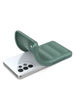 Newface Samsung Galaxy A53 5G Kılıf Optimum Silikon - Koyu Yeşil - Görsel 4