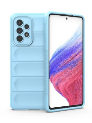 Newface Samsung Galaxy A53 5G Kılıf Optimum Silikon - Sky Blue