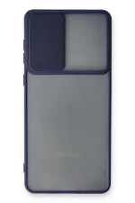 Newface Samsung Galaxy A53 5G Kılıf Palm Buzlu Kamera Sürgülü Silikon - Lacivert - Görsel 2