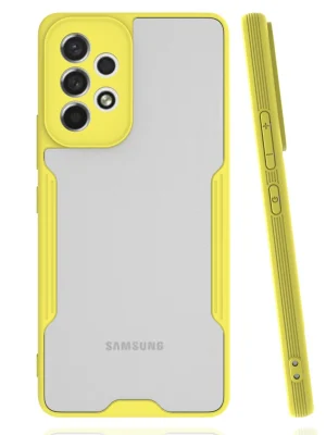 Newface Samsung Galaxy A53 5G Kılıf Platin Silikon - Sarı