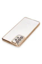 Newface Samsung Galaxy A53 5G Kılıf Razer Lensli Silikon - Gold - Görsel 3
