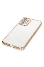Newface Samsung Galaxy A53 5G Kılıf Razer Lensli Silikon - Gold - Görsel 4