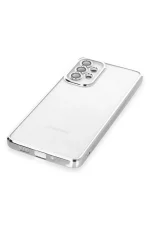 Newface Samsung Galaxy A53 5G Kılıf Razer Lensli Silikon - Gümüş - Görsel 4