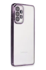 Newface Samsung Galaxy A53 5G Kılıf Razer Lensli Silikon - Mor