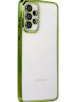 Newface Samsung Galaxy A53 5G Kılıf Razer Lensli Silikon - Yeşil