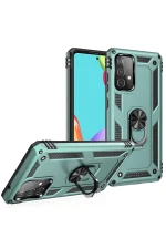 Newface Samsung Galaxy A53 5G Kılıf Sofya Yüzüklü Silikon Kapak - Yeşil - Görsel 2