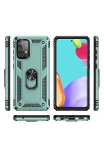 Newface Samsung Galaxy A53 5G Kılıf Sofya Yüzüklü Silikon Kapak - Yeşil - Görsel 3