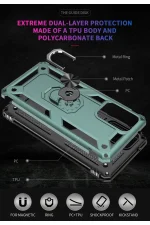 Newface Samsung Galaxy A53 5G Kılıf Sofya Yüzüklü Silikon Kapak - Yeşil - Görsel 6