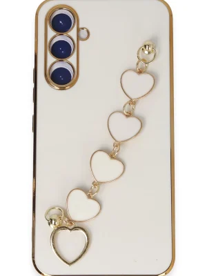 Newface Samsung Galaxy A54 5G Kılıf Esila Silikon - Beyaz