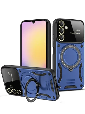 Newface Samsung Galaxy A54 5G Kılıf Joy Lens Standlı Kapak - Lacivert