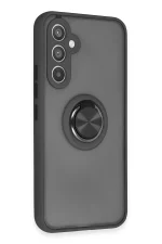 Newface Samsung Galaxy A54 5G Kılıf Montreal Yüzüklü Silikon Kapak - Siyah - Görsel 2