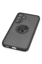 Newface Samsung Galaxy A54 5G Kılıf Montreal Yüzüklü Silikon Kapak - Siyah - Görsel 5