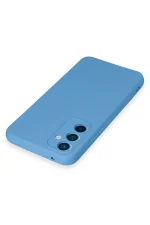 Newface Samsung Galaxy A54 5G Kılıf Nano içi Kadife Silikon - Mavi - Görsel 3