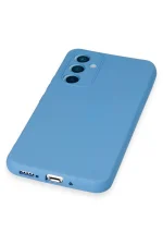 Newface Samsung Galaxy A54 5G Kılıf Nano içi Kadife Silikon - Mavi - Görsel 4