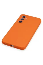 Newface Samsung Galaxy A54 5G Kılıf Nano içi Kadife Silikon - Turuncu - Görsel 4