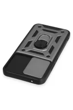 Newface Samsung Galaxy A54 5G Kılıf Pars Lens Yüzüklü Silikon - Gümüş - Görsel 4