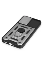 Newface Samsung Galaxy A54 5G Kılıf Pars Lens Yüzüklü Silikon - Gümüş - Görsel 5