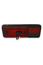 Newface Samsung Galaxy A54 5G Kılıf Pars Lens Yüzüklü Silikon - Kırmızı - Görsel 3