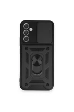 Newface Samsung Galaxy A54 5G Kılıf Pars Lens Yüzüklü Silikon - Siyah