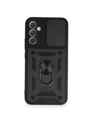 Newface Samsung Galaxy A54 5G Kılıf Pars Lens Yüzüklü Silikon - Siyah