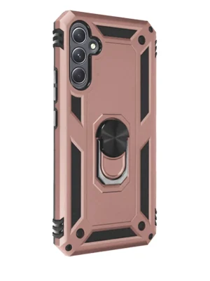 Newface Samsung Galaxy A54 5G Kılıf Sofya Yüzüklü Silikon Kapak - Rose