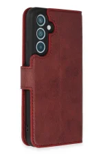 Newface Samsung Galaxy A54 5G Kılıf Trend S Plus Kapaklı Kılıf - Kırmızı - Görsel 2