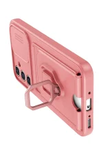 Newface Samsung Galaxy A54 5G Kılıf Zuma Kartvizitli Yüzüklü Silikon - Pembe - Görsel 3