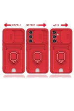 Newface Samsung Galaxy A54 5G Kılıf Zuma Kartvizitli Yüzüklü Silikon - Pembe - Görsel 4