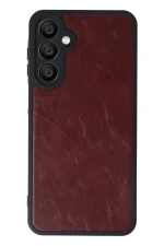 Newface Samsung Galaxy A55 5G Kılıf Aras Deri Kapak - Bordo - Görsel 2