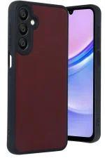 Newface Samsung Galaxy A55 5G Kılıf Aras Deri Kapak - Bordo