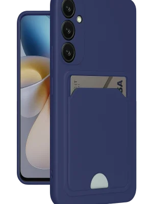 Newface Samsung Galaxy A55 5G Kılıf Kelvin Kartvizitli Silikon - Lacivert