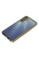 Newface Samsung Galaxy A55 5G Kılıf Razer Lensli Silikon - Gold - Görsel 4